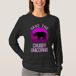 Rett der Chubby Unicorns Vintage Farben gestört T-Shirt