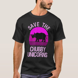 Rett der Chubby Unicorns Vintage Farben gestört T-Shirt