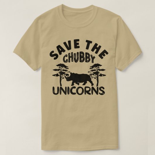 Rett der Chubby UnicornsTierrechte T-Shirt (Design vorne)