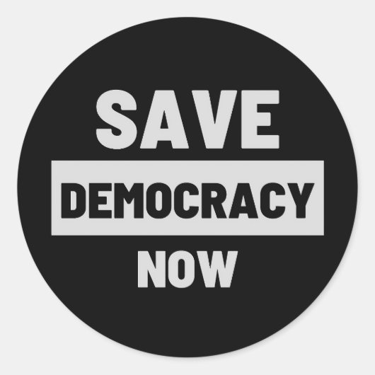 Rett der Demokratie jetzt aufklemmen Runder Aufkleber (Vorderseite)