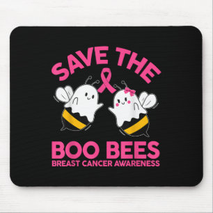 Rett der Ees Boo Bees Breast Cancer Halloween Wome Mousepad