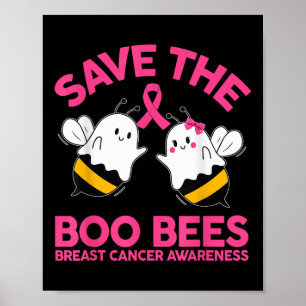 Rett der Ees Boo Bees Breast Cancer Halloween Wome Poster
