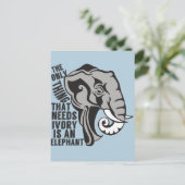 Rett der Elefanten Ban Trophy Jagen Postkarte (Stehend Vorderseite)