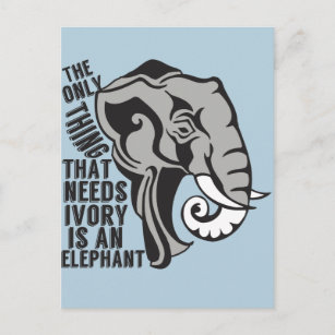 Rett der Elefanten Ban Trophy Jagen Postkarte