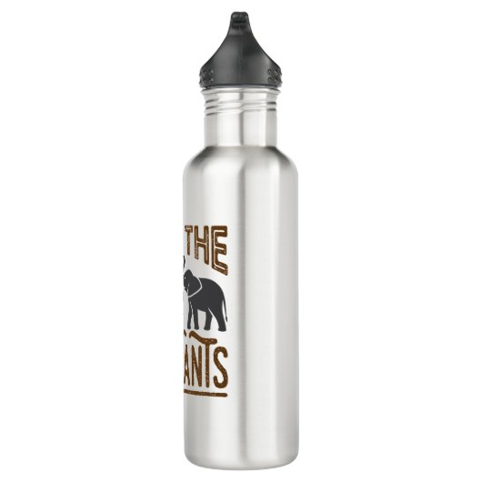 Rett der Elefanten Elephant Lover Protect Wildlife Edelstahlflasche (Rechts)