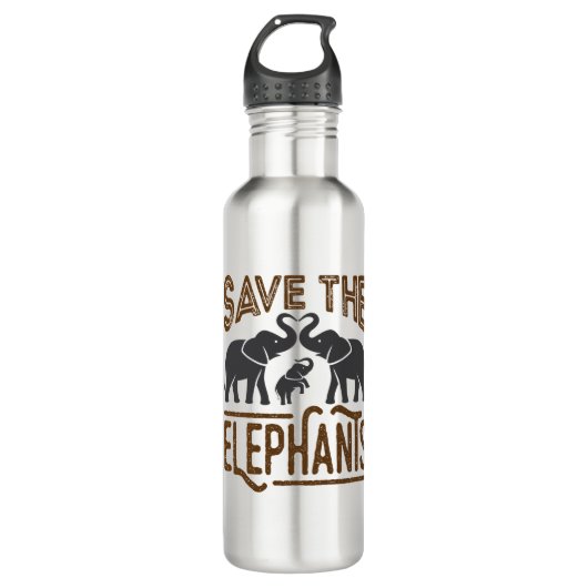Rett der Elefanten Elephant Lover Protect Wildlife Edelstahlflasche (Vorderseite)