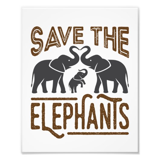 Rett der Elefanten Elephant Lover Protect Wildlife Fotodruck (Vorne)