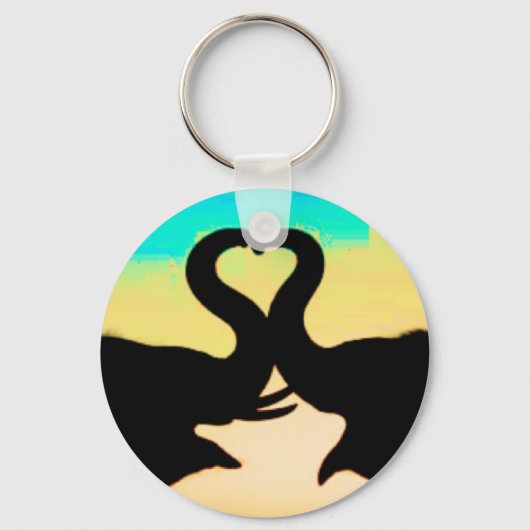 Rett der Elefanten-Herzstämme Schlüsselanhänger (Vorderseite)