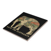 Rett der Elefanten Keramik Foto Tile Fliese (Seite)