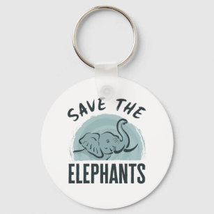 Rett der Elefanten-Liebe Naturaktivisten Elefanten Schlüsselanhänger