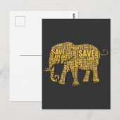 Rett der Elefanten Safari Elephant Protect Animals Postkarte (Vorne/Hinten)