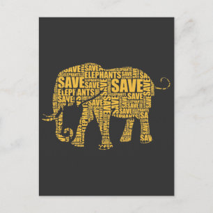 Rett der Elefanten Safari Elephant Protect Animals Postkarte