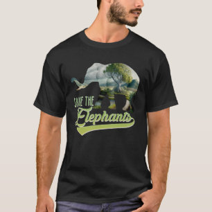Rett der Elefantenschutzart Tierschutz T-Shirt
