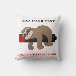 Rett der Energie | Funny Sloth Personalisiert Kissen