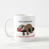 Rett der Energie | Funny Sloth Template Custom Kaffeetasse (Links)