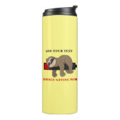 Rett der Energie | Funny Sloth Template Custom Thermosbecher (Nach links gedreht)
