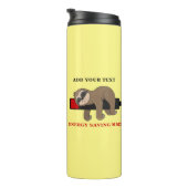 Rett der Energie | Funny Sloth Template Custom Thermosbecher (Nach rechts gedreht)