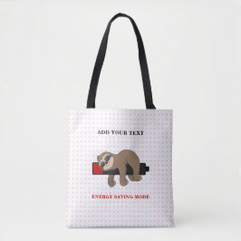 Rett der Energie | Funny Sloth Template Tasche