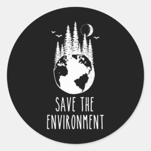 Rett der "Environment Earth Day Nature Wildlife Co Runder Aufkleber
