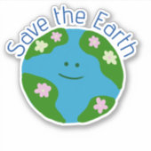 Rett der Erde Aufkleber (Vorderseite)