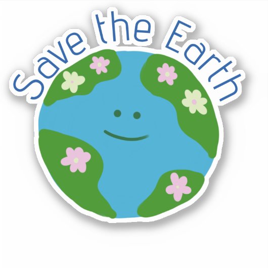 Rett der Erde Aufkleber (Vorderseite)