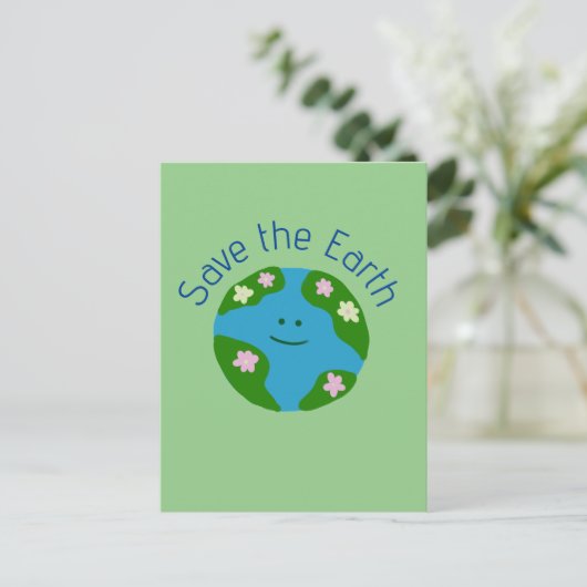 Rett der Erde Postkarte (Stehend Vorderseite)