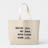 RETT DER ERDTOTE-BEUTEL JUMBO STOFFBEUTEL (Rückseite)