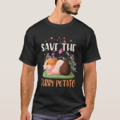 Rett der Furry Potato Wheek Cavy Lover Guinea Pig T-Shirt (Vorderseite)
