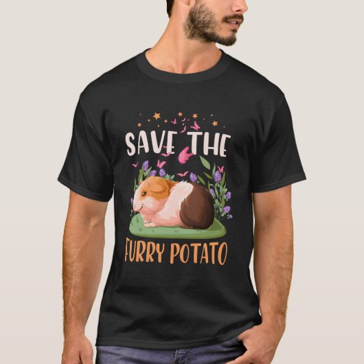 Rett der Furry Potato Wheek Cavy Lover Guinea Pig T-Shirt (Vorderseite)