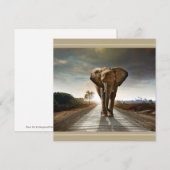 Rett der gefährdeten Elefanten-Hi-Def-Druckkarte (Vorne/Hinten)