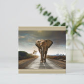 Rett der gefährdeten Elefanten-Hi-Def-Druckkarte (Stehend Vorderseite)