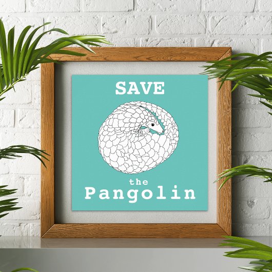 Rett der gefährdeten Tierwelt Pangolin Poster
