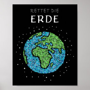 Rett der globalen Klippe für den Umweltschutz Poster