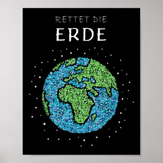 Rett der globalen Klippe für den Umweltschutz Poster (Vorne)