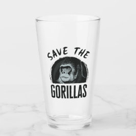 Rett der Gorillas Gorilla bedroht Aussterben Glas