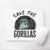 Rett der Gorillas Gorilla bedroht Aussterben Mousepad (Mit Mouse)