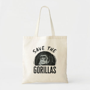 Rett der Gorillas Gorilla bedroht Aussterben Tragetasche