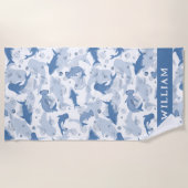 Rett der Hammerhead Whale White Shark Bubbles Strandtuch (Vorderseite)