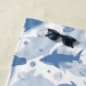 Rett der Hammerhead Whale White Shark Bubbles Strandtuch (Beispiel)