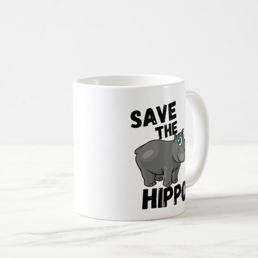 RETT der Hippo-Tasse Kaffeetasse (VorderseiteRechts)