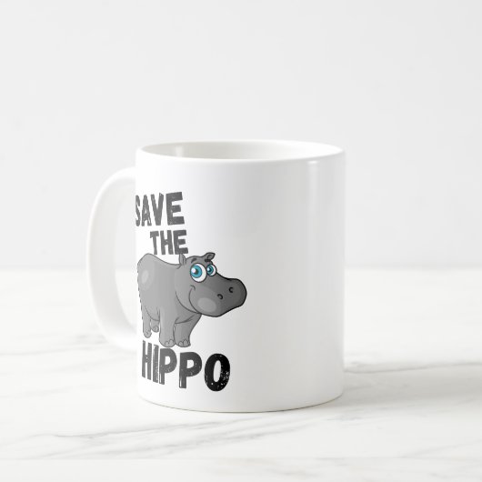 RETT der Hippo-Tasse Kaffeetasse (Vorderseite Links)