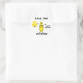Rett der HoneyBee-Aufkleber Runder Aufkleber (Tasche)