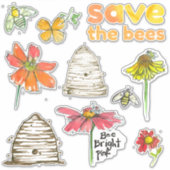 Rett der Honigbiene Aufkleber (Vorderseite)