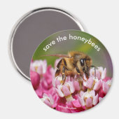 Rett der Honigbienen, die den Narrowleaf-Milkweed  Magnet (Vorderseite/Rückseite)