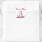 Rett der Hooter, Brustkrebs-Bewusstsein Quadratischer Aufkleber (Tasche)