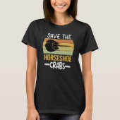 Rett der Hufeisenkrabbe Retro Tye Dye Horseshoe Se T-Shirt (Vorderseite)