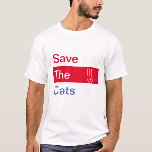 Rett der Katzen T-Shirt (Vorderseite)