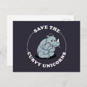 Rett der kurven Einhörner Postkarte (Vorne/Hinten)