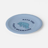 Rett der kurven Mermaids Pappteller (Schrägansicht)