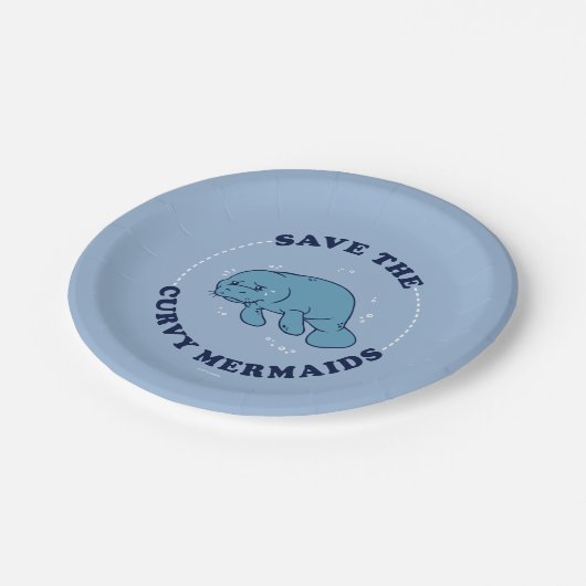 Rett der kurven Mermaids Pappteller (Schrägansicht)